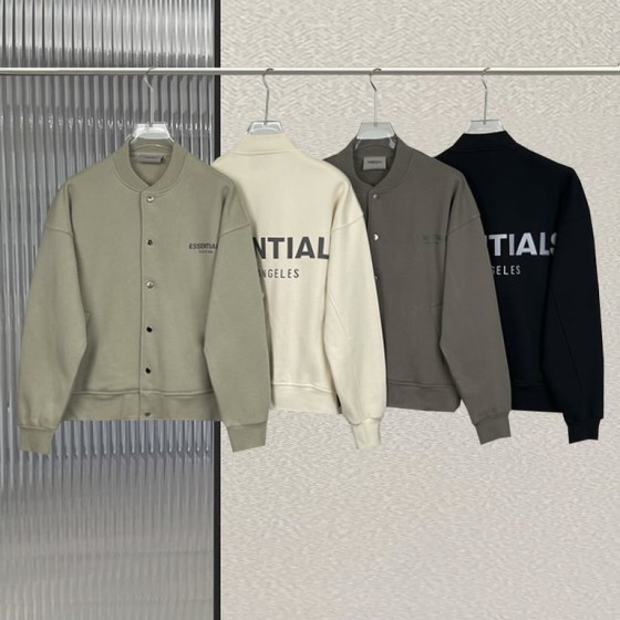 Fear of God Essentials Los Angeles Print Varsity Jacket